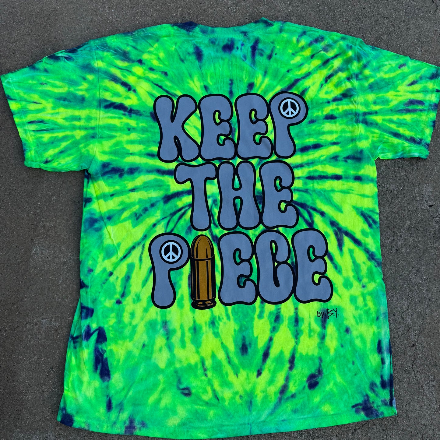Keep the Piece tee Neon Green