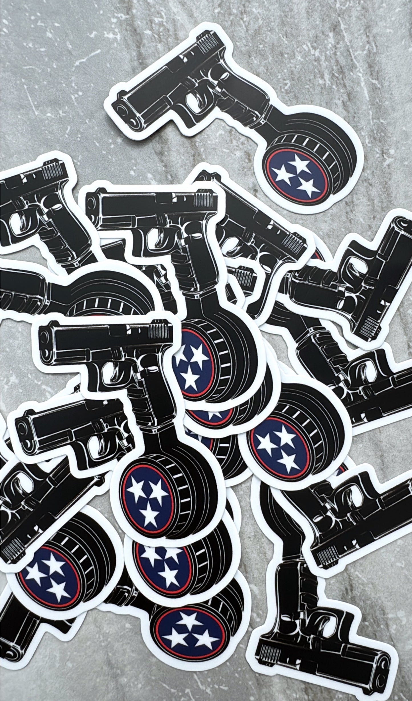 Tri star drum mag stickers
