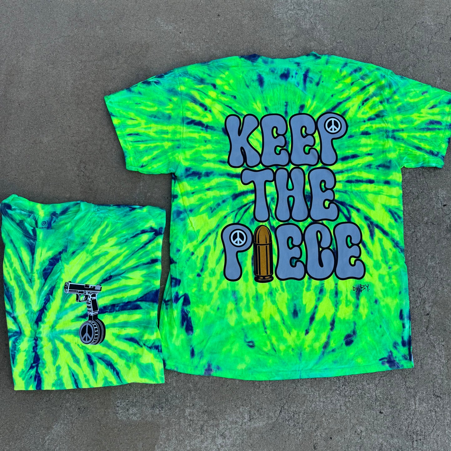 Keep the Piece tee Neon Green
