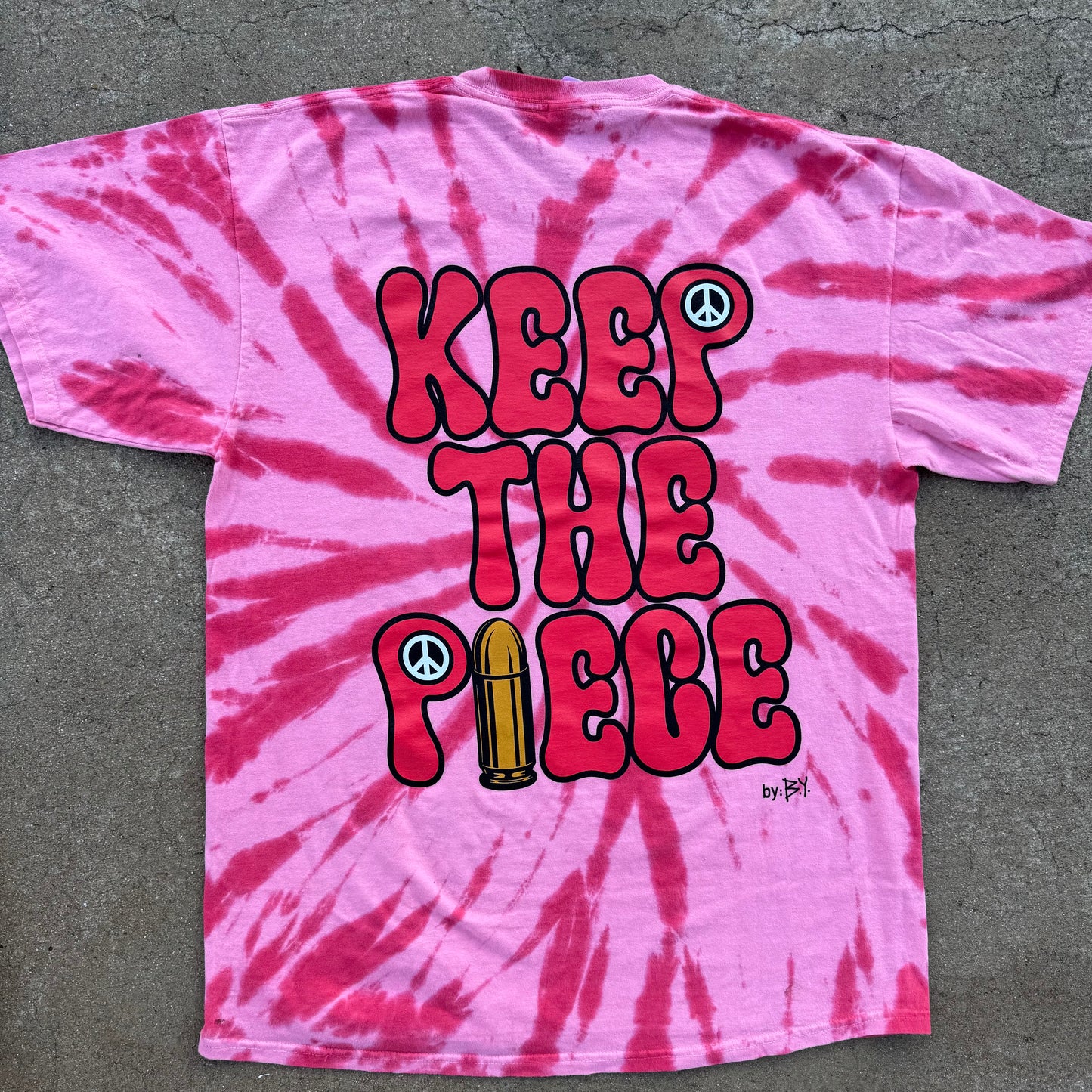 Keep the Piece tee light red